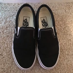 Black Slip-on Vans Size 6